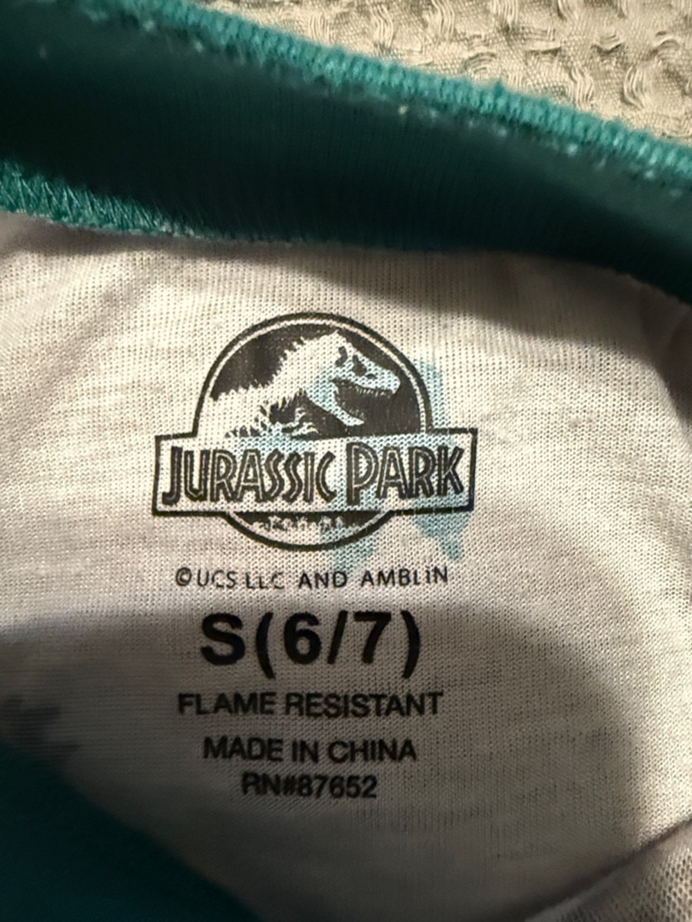 Jurassic Park Boys' Teal & Brown Dino Pajama Set - Picture 5 of 7